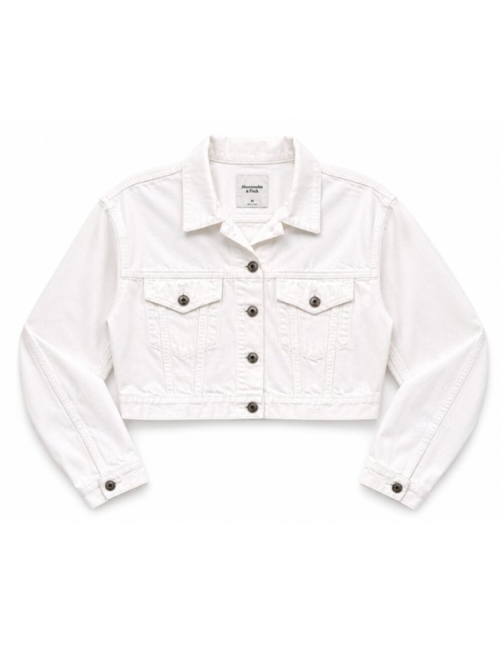 Abercrombie & Fitch White Denim Jacket